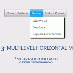 CSS3 Multilevel Horizontal Menu